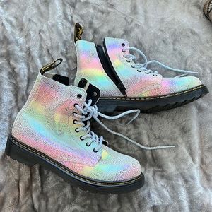 Brand new soft sparkly combat boots read description